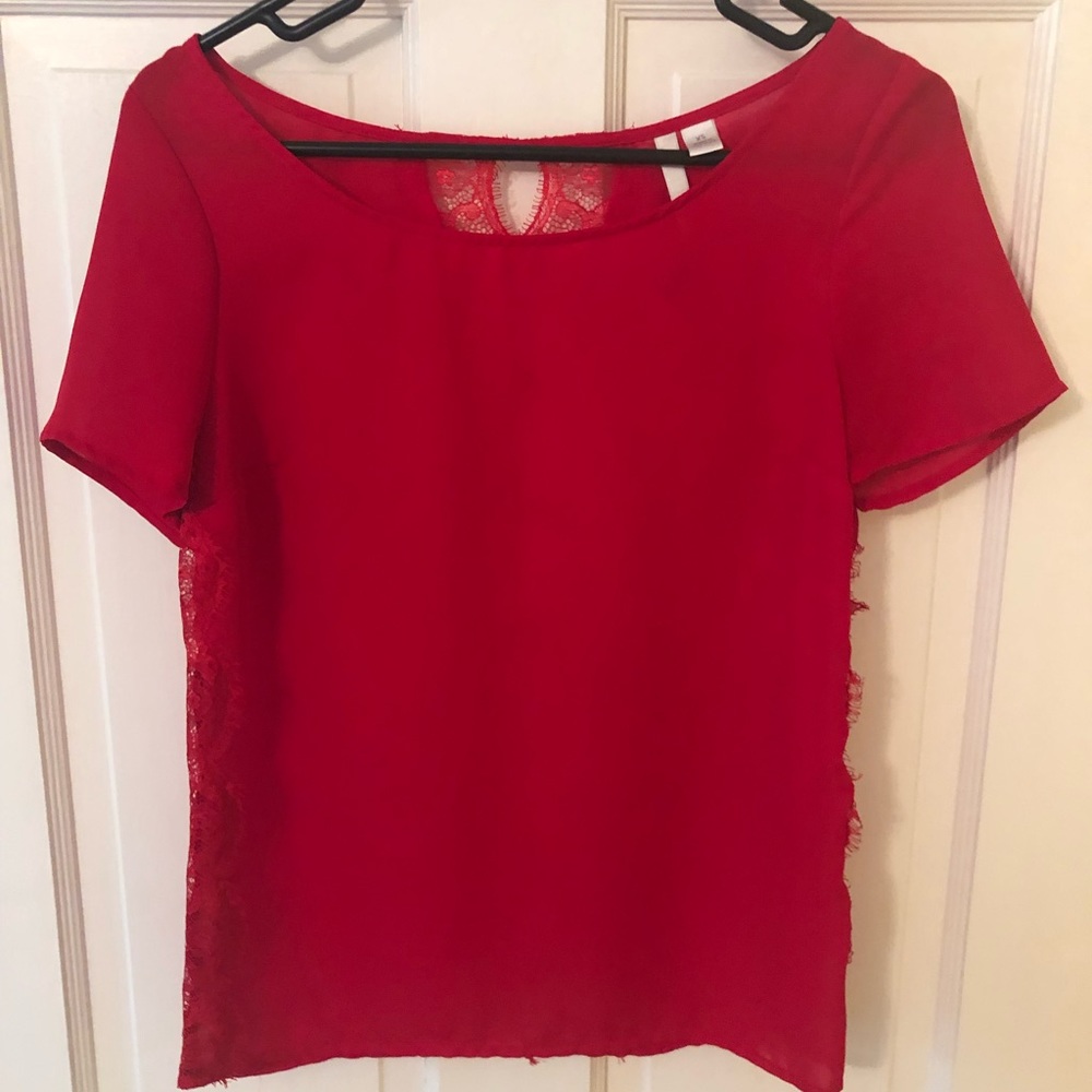 Lauren Conrad sexy lace blouse